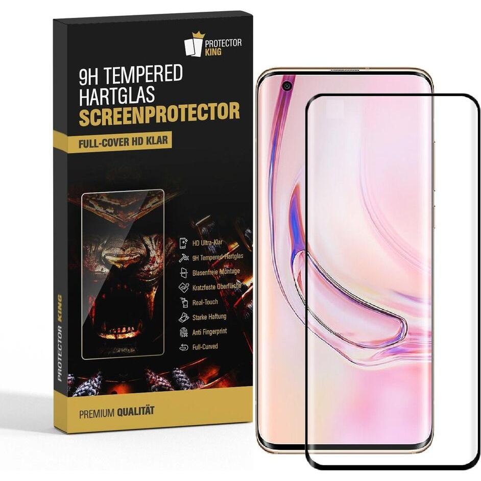 Protectorking 1x echtes Tempered 9H Panzerhartglas 3D KLAR (1 Stück, Xiaomi Mi 10 Ultra), Smartphone Schutzfolie