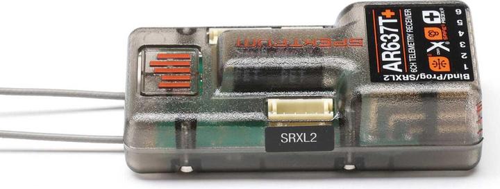 Immagine prodotto AR637T+ Ricevitore telemetrico DSMX a 6 canali AS3X+ e SAFE