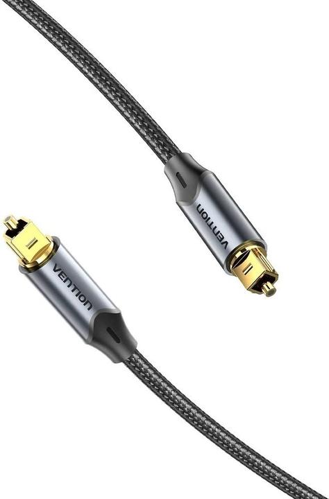 Produktbild Vention Kabel audio optyczny w oplocie z aluminiowym złączem 5m czarny (5 m)