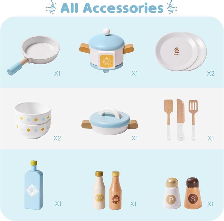 Actual product image Robud Wooden Play Kitchen Set