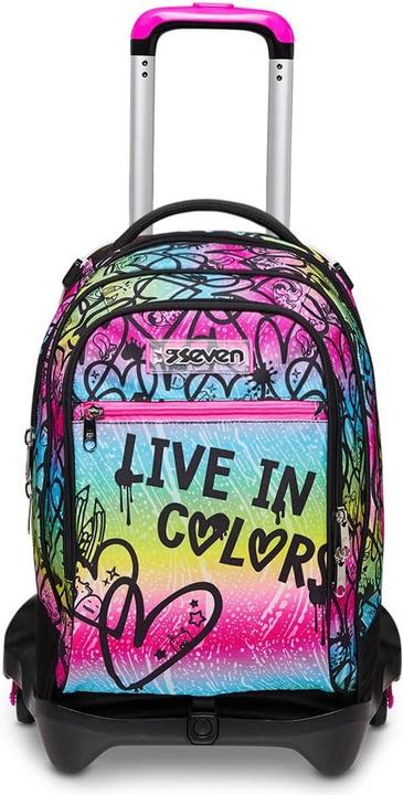 Actual product image Seven Three-Way Trolley Backpack with Removable Wheels and Adjustable Handle