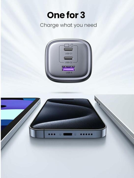 Actual product image Ugreen Nexode Pro (65 W, 3 ports)