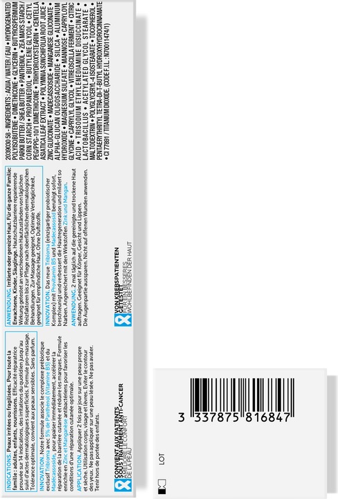 Actual product image La Roche Posay Cicaplast Baume B5 (Body cream, 100 ml)