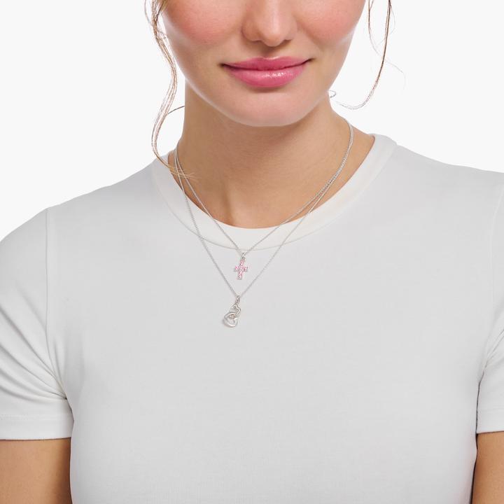 Image du produit Thomas Sabo Chaîne avec pendentif coeurs entrelacés argent (Argent sterling 925, 38 cm)