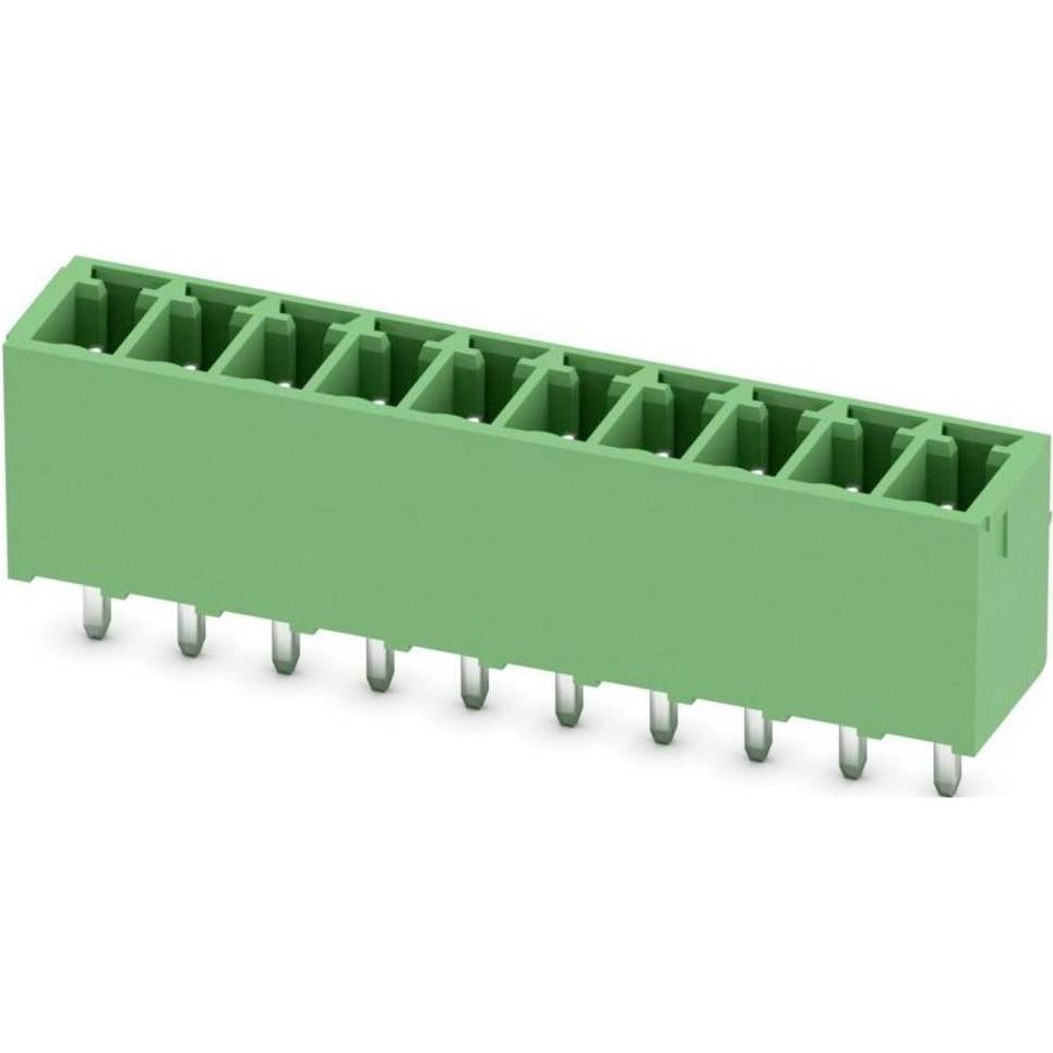 Phoenix Contact Mini PCB header, vertical, 3.5mm, 10 way, Cavo + Spina elettrica, Verde