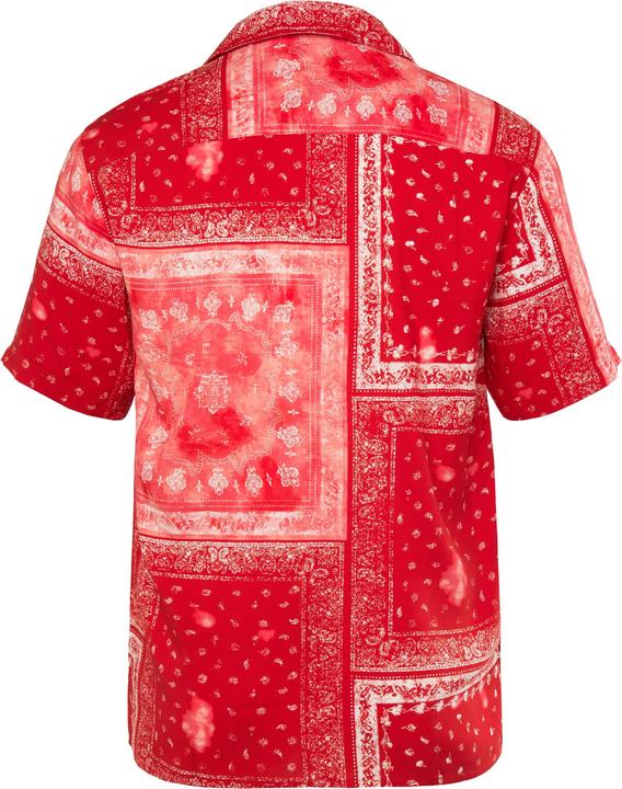 Immagine prodotto Sthuge Hemd, Halbarm, Kuba-Kragen, Alloverdruck, kastiger Fit (XL)