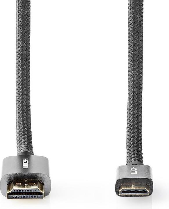 Produktbild Nedis High Speed??HDMI T Kabel mit Ethernet HDMIT Stecker HDMIT Mini Stecker 4K@60Hz 18 Gbps 2.00 m (2 m)