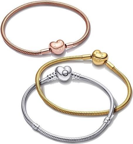 Immagine prodotto Pandora Bracciale a maglie con cuore (18 cm, Metallo, Dorato)