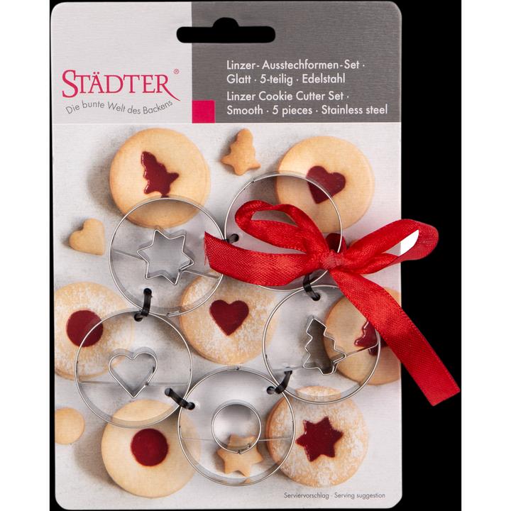 Image du produit Städter Set d'emporte-pièces Linzer le pointu ø 4x1.5 cm lisse 5 pièces