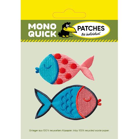 Thumbnail - Mono Quick Fische 2 Stk. rot-blau, Applikationen, Blau, Rot