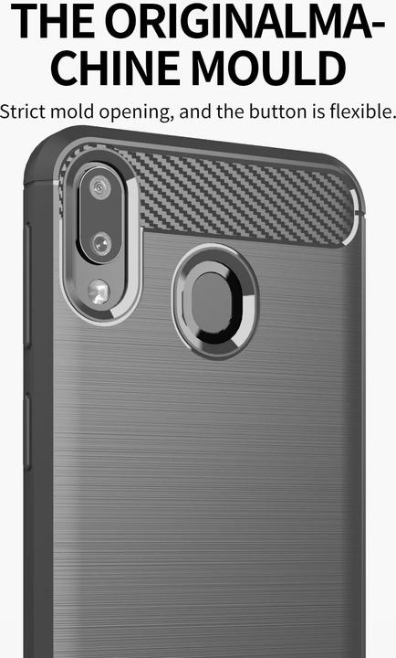 Actual product image Cadorabo TPU Ultra Slim carbon stainless steel Combi Cover (Samsung Galaxy A10s, Samsung Galaxy M01s)
