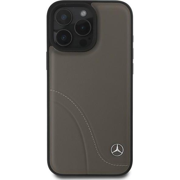 Thumbnail - Mercedes MEHCP16X23RBCSB iPhone 16 Pro Max 6.9" brązowy/brown hardcase MB Curved Stitches Leather (Apple iPhone 16 Pro M...