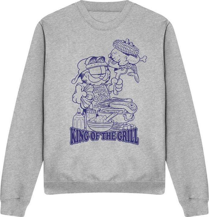 Actual product image Garfield Unisex Adult King Of The Grill Sweatshirt (M)