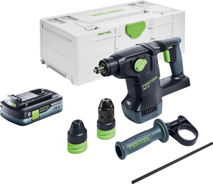 Produktbild Festool KHC 18 EB-Basic Akku Kombihammer 18 V 2,6 J SDS-Plus Brushless + 1x Akku 4,0 Ah + Systainer (Akkubetrieb, 18 V)