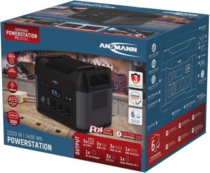 Produktbild Ansmann PS2200AC (1408 Wh, 17.84 kg)