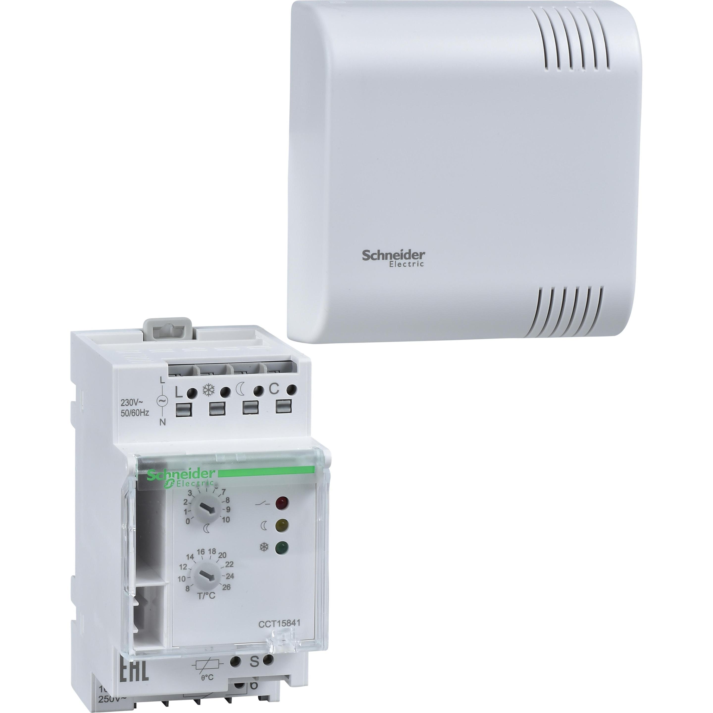Schneider Electric SE CCT15841 Thermostat TH4 M. 3 Temp.-Schwellen, Thermostat