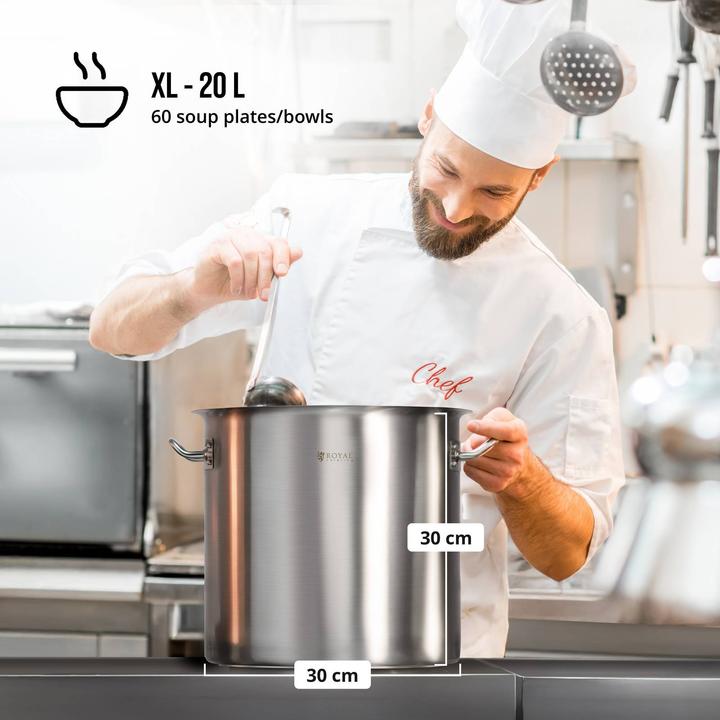 Produktbild Royal Catering Kochtopf (Kochtopf, Edelstahl, 30 x 34 cm)