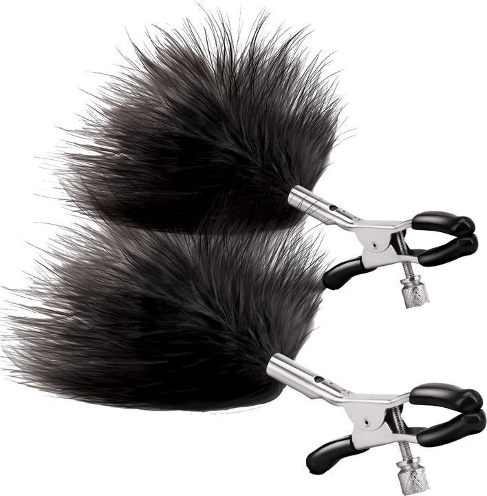 Image du produit Steamy Shades Pinces à mamelons en plumes réglables