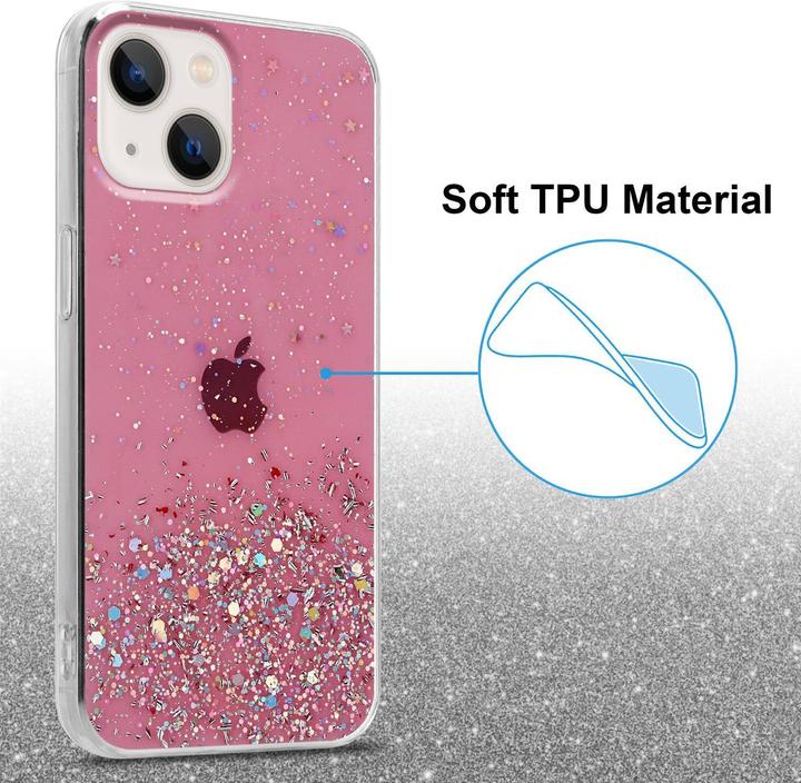 Actual product image Cadorabo TPU cover sparkling glitter (Apple iPhone 13 mini)