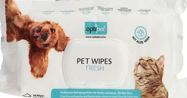 Immagine prodotto OptiPet Salviette per la pulizia Salviette per animali domestici (Gatto, Cane, 80 ml)