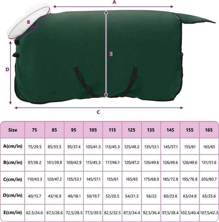 Immagine prodotto vidaXL Pferdedecke (115 cm)