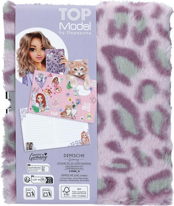 Actual product image Top Model DEPESCHE TOPModel Tagebuch COSY CAT mit Schloss Flieder