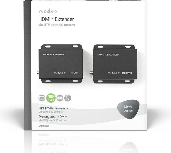 Actual product image Nedis HDMI Extender|Over CAT6| up to 50.0 m| 4Ka30Hz| 10.2 Gbps| (1 m)