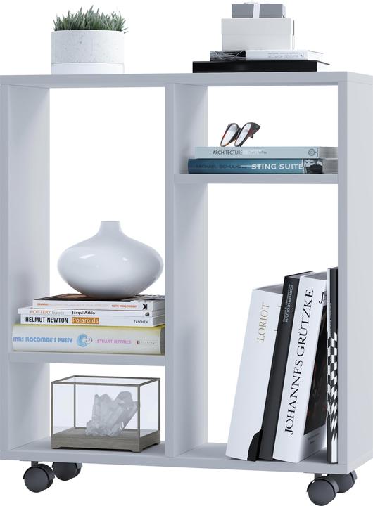 Produktbild VCM Holz Nischenschrank Regal Rollen Nischenregal Beistelltisch Raumteiler Dremala (60 x 20 x 20 cm)