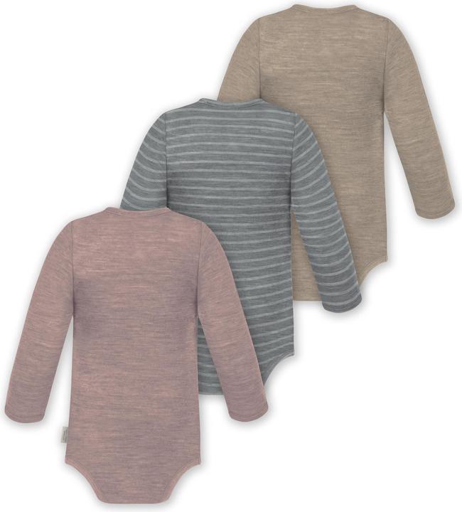 Produktbild Normani 3er Pack Baby Merino Body Langarm „Auckland" - 9375 (74)