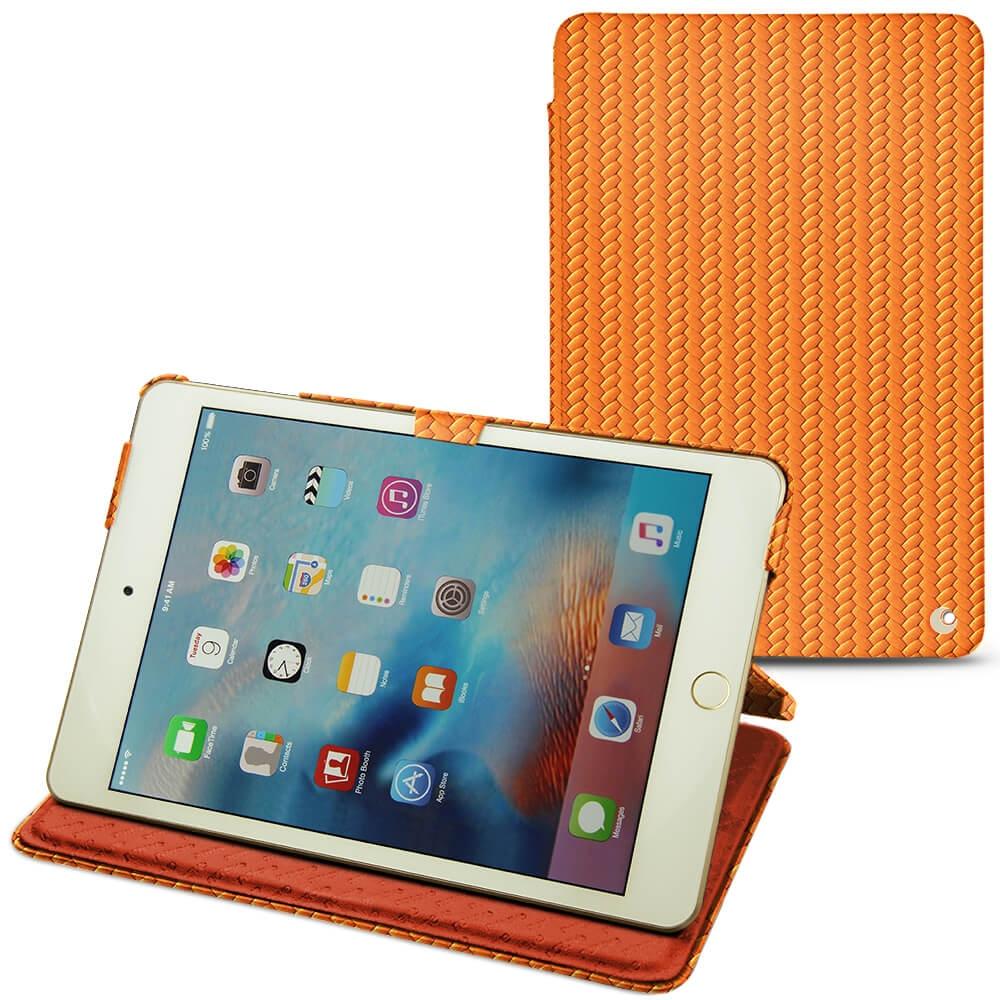 Noreve Lederschutzhülle horizontal (IPad Mini 4), Tablet Hülle, Orange