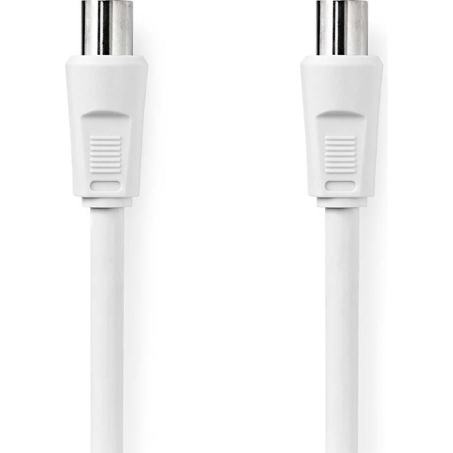 Nedis Koaxial Kabel IEC (Coax) Stecker IEC (Coax) Buchse Vernickelt 90 dB 75 Ohm Doppelt (Antennenkabel), Antennenkabel