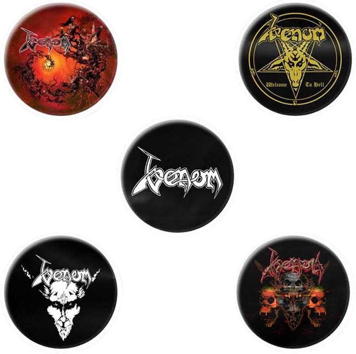 Immagine prodotto Venom Set di badge in metallo nero (confezione da 5)