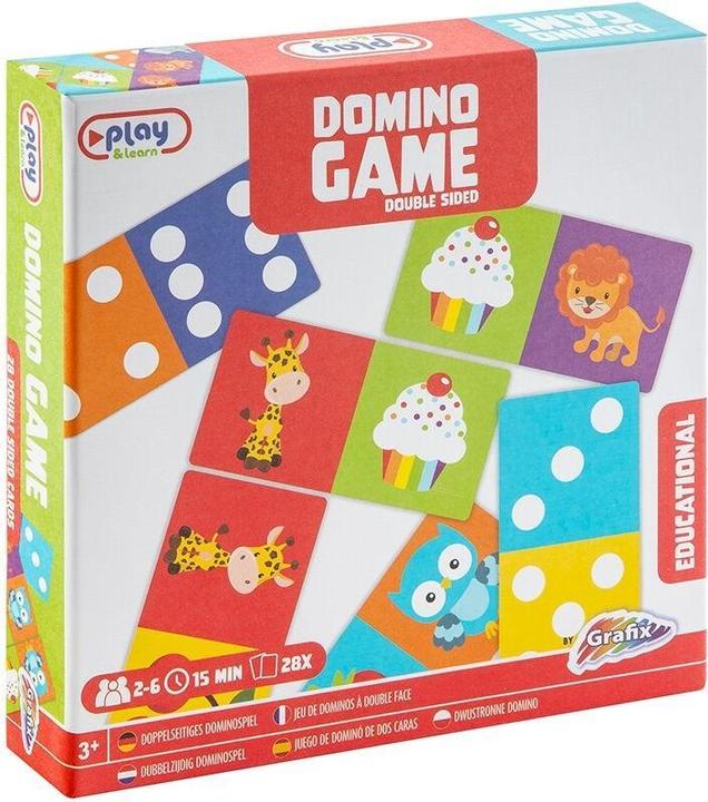 ICOM Spiel - Doppelseitige Dominosteine, 28 Karten