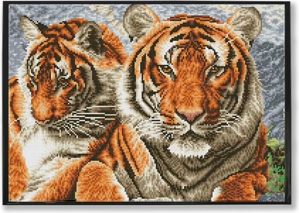 Immagine prodotto Diamond Dotz SQUARES Tigers con cornice 37 x 51,5 cm