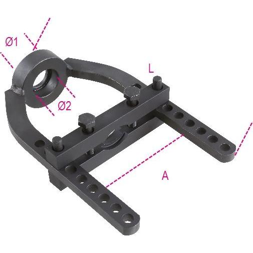 BETA, Utensili autofficina, 015660052 1566Go 1-Homokineet Abzieher 250 L mm
