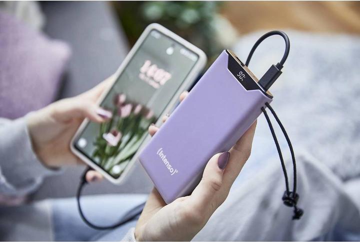 Actual product image Intenso Powerbank F10000 10000 mAh Purple (10000 mAh, 20 W, 37 Wh)