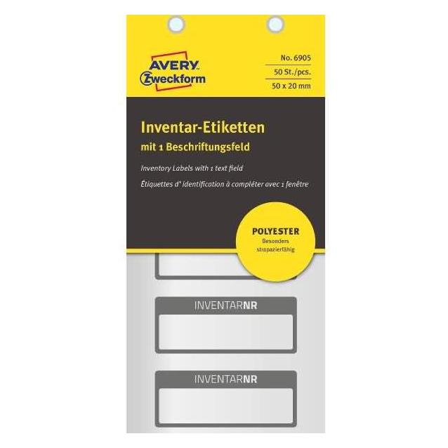 Avery Inventar kennzeichnet PES-Folie (6905)