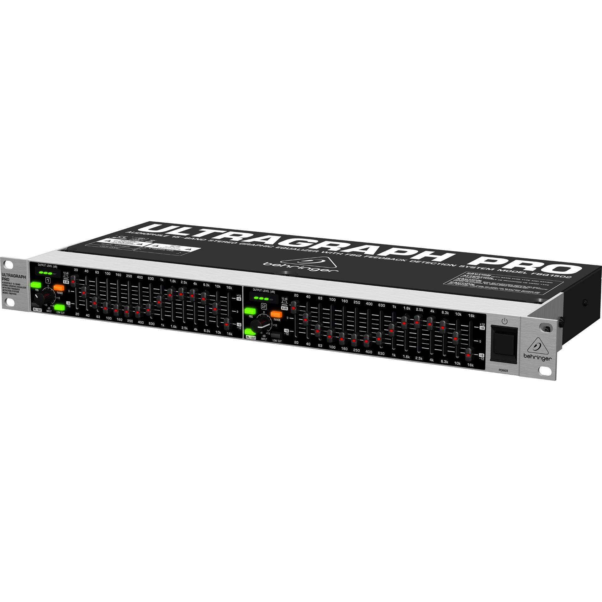 Behringer Ultragraph Fbq-Pro Fbq1502, Effektgerät, Schwarz, Silber
