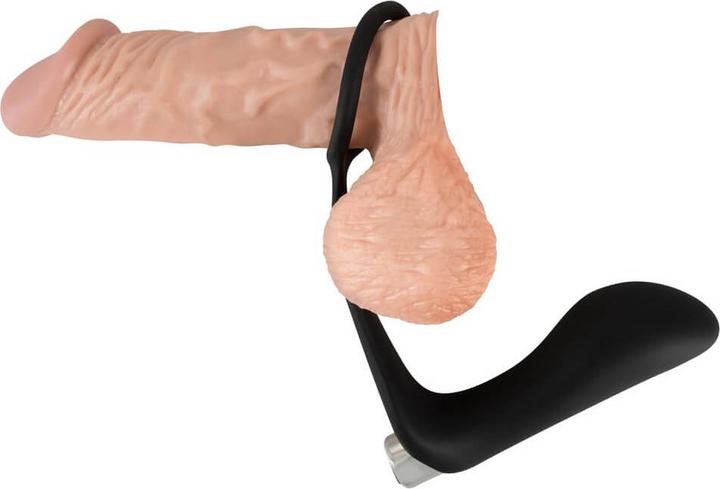 Actual product image Black Velvets Vibrating Ring & Plug