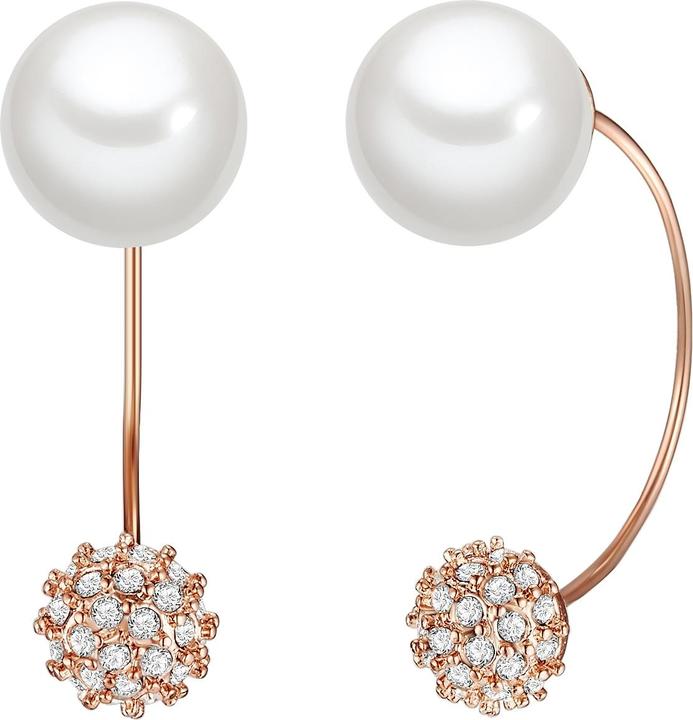 Produktbild Lulu & Jane Damen Messing Crystal Muschelkernperle roségold - 29589 (Messing)