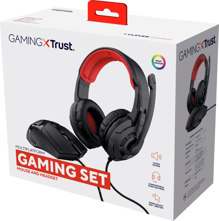 Image du produit Trust Basics Gaming Headset & Mouse (Filaire)
