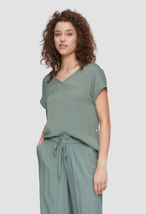 Produktbild S.Oliver T-Shirt Fabricmix-Shirt im Loose Fit mit V-Ausschnitt (M)