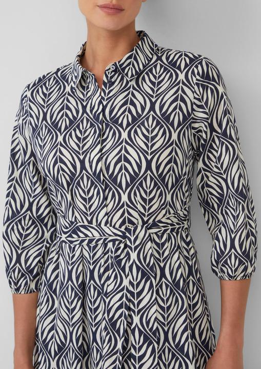 Actual product image S.Oliver Kleid Hemdblusenkleid in Midilänge mit All-over-Print (44)