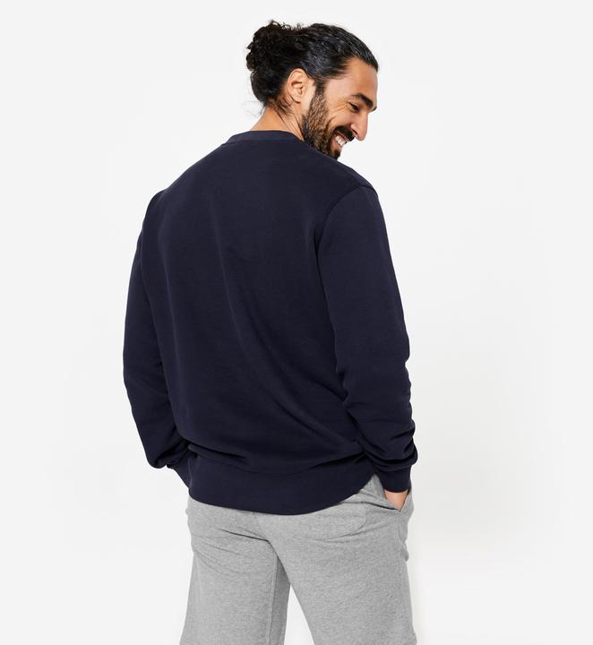 Immagine prodotto Domyos Felpa con cappuccio da uomo in caldo tessuto di cotone - blu/nero (XL)