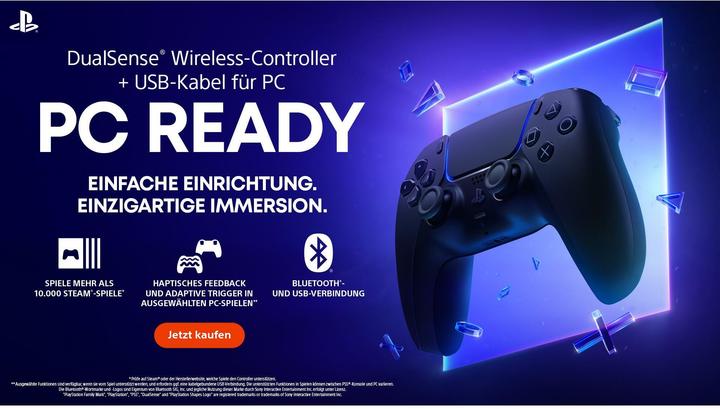 Image du produit Sony DualSense Wireless-Controller – Midnight Black + USB-Kabel für PC (Mac, PC, PS5)
