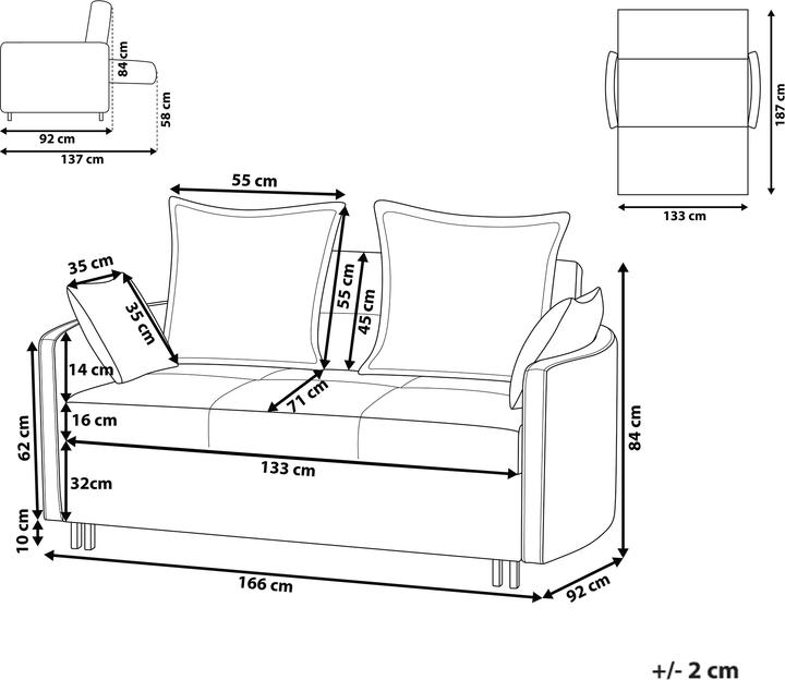 Produktbild Beliani Hovin (2-Sitzer)