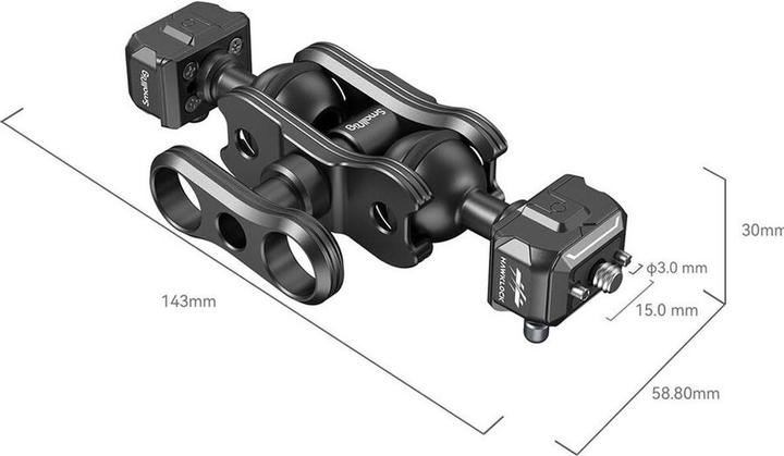 Actual product image SmallRig Drop in HawkLock mini Magic Arm with Quick Release Ball Head 3515B