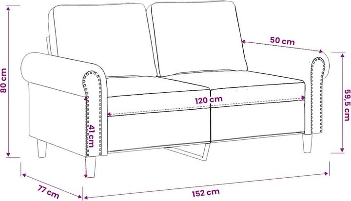 Produktbild vidaXL 2-Sitzer-Sofa (2-Sitzer)