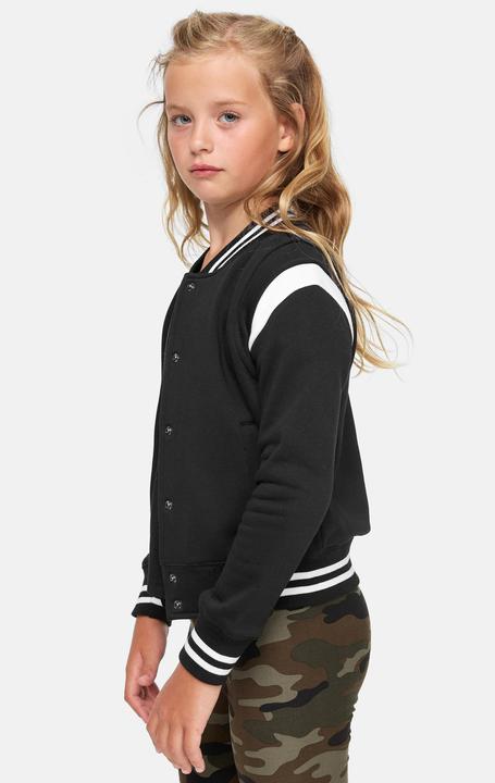 Actual product image Urban Classics Girls Inset College Sweat Jacket (134, 140)