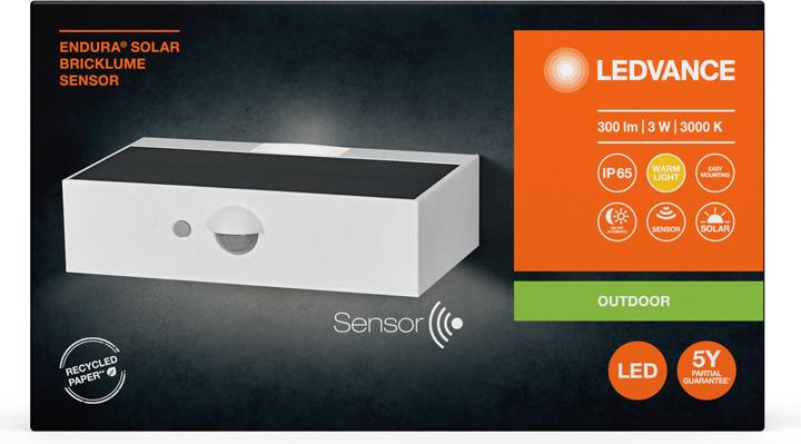 Actual product image Ledvance Endura Style Solar Bricklume Sensor White (300 lm, IP65)